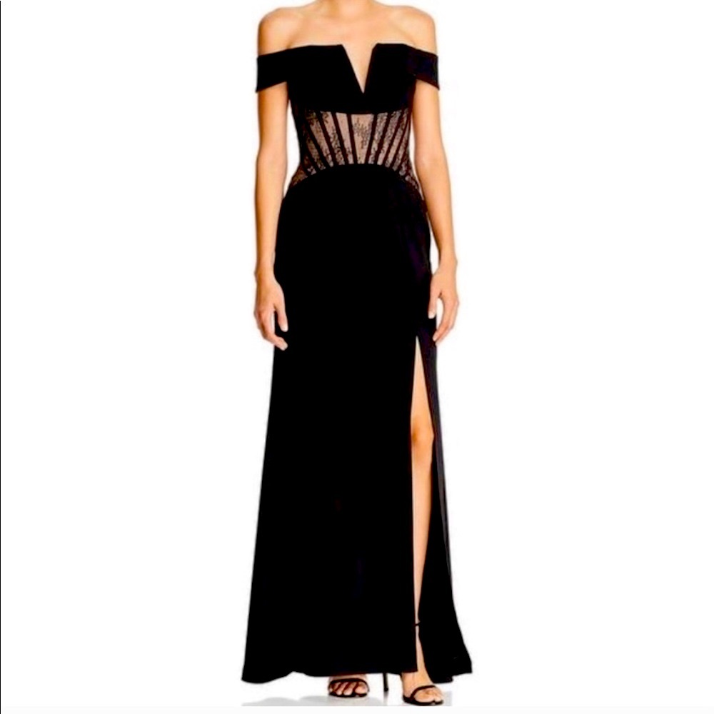 BCBG! Dress Gown Prom Formal Gala Long Black